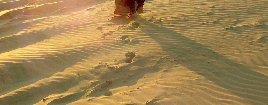 footprints in the sand